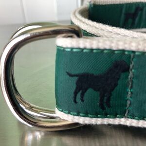 Rowing Blazers D Ring Belt w Labrador Dog Silhouettes, Size L